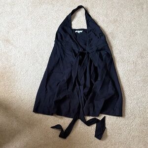 Boden Elegant Black Halter Tank Top tie front size 2R